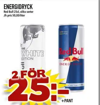 Din Mat Red Bull Energidryck erbjuda