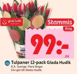 ICA Kvantum Tulpaner 12-pack Glada Hudik erbjuda