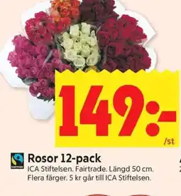 ICA Kvantum Rosor 12-pack erbjuda