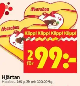 ICA Kvantum Marabou Hjärtan erbjuda