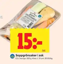 ICA Kvantum ICA Soppgrönsaker i ask erbjuda