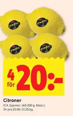 ICA Kvantum ICA Citroner erbjuda