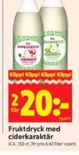 ICA Kvantum ICA Fruktdryck med ciderkaraktär erbjuda