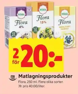 ICA Kvantum Flora Matlagningsprodukter erbjuda