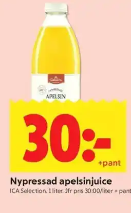 ICA Kvantum ICA Selection Nypressad apelsinjuice erbjuda