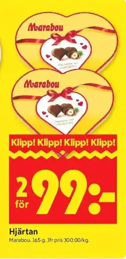 ICA Kvantum Marabou Hjärtan erbjuda