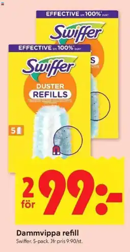 ICA Kvantum Swiffer Dammvippa refill erbjuda