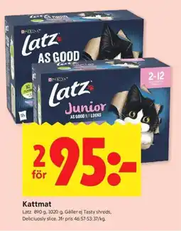 ICA Kvantum LATZ Kattmat erbjuda