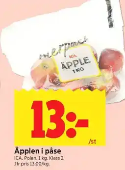 ICA Kvantum ICA Äpplen i påse erbjuda