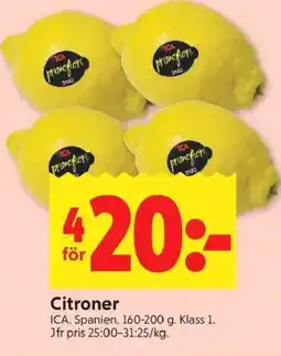 ICA Kvantum ICA Citroner erbjuda