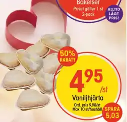 EKO Vaniljhjärta erbjuda