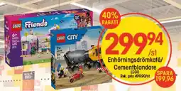 EKO LEGO Enhörningsdrömkafé/ cementblandare erbjuda