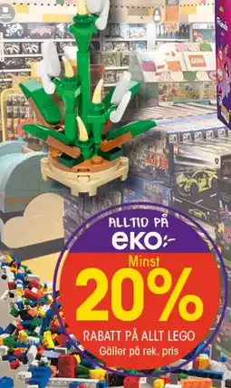 EKO LEGO Rabatt på allt erbjuda