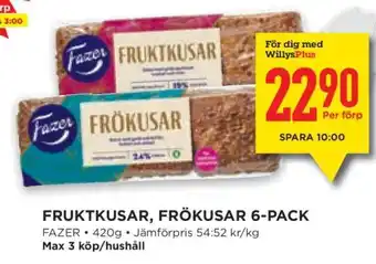 Willys FRUKTUSAR, FRÖKUSAR 6-PACK erbjuda