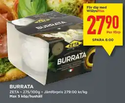 Willys BURRATA erbjuda