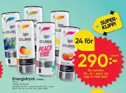 DollarStore Energidryck Celsius erbjuda