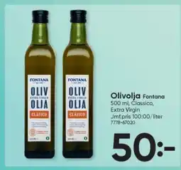DollarStore Olivolja Fontana erbjuda
