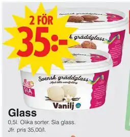 Matöppet Glass erbjuda