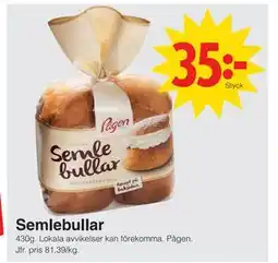 Matöppet Semlebullar erbjuda