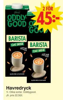 Matöppet Havredryck erbjuda