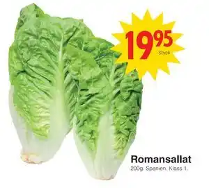 Matöppet Romansallat erbjuda