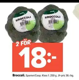 Coop Extra Broccoli erbjuda