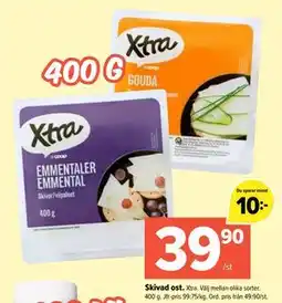 Coop Extra Skivad ost erbjuda