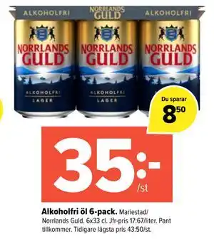 Coop Extra Alkoholfri öl 6-pack erbjuda