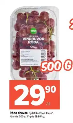 Coop Extra Röda druvor erbjuda