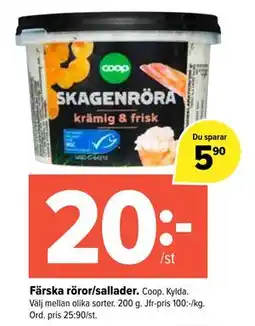 Coop Extra Färska röror/sallader erbjuda