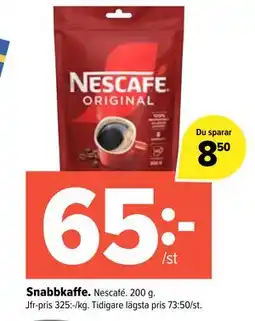 Coop Extra Snabbkaffe erbjuda