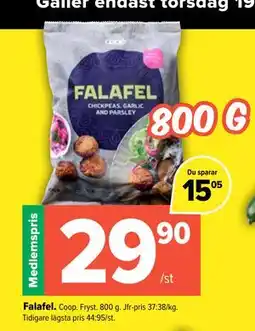 Coop Extra Falafel, Medlemspris erbjuda