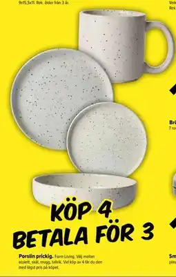 Coop Extra Porslin prickig erbjuda