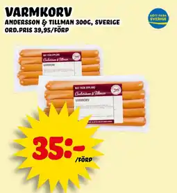 Nelins ANDERSSON & TILLMAN Varmkorv erbjuda