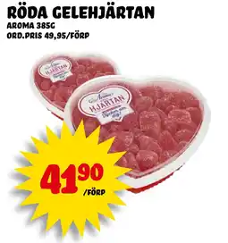 Nelins AROMA Röda gelehjärtan erbjuda