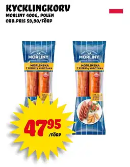 Nelins MORLINY Kycklingkorv erbjuda