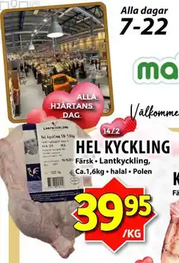 Matvärlden Tensta HEL KYCKLING erbjuda