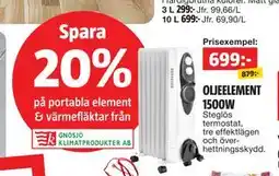Bauhaus Spara 20% på portabla element & värmefläktar från GNOSJÖ KLIMATPRODUKTER AB erbjuda