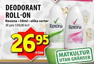 Matvärlden Tensta DEODORANT ROLL-ON erbjuda