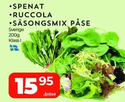 Matrix Butikerna Spenat • Ruccola • Säsongsmix påse erbjuda