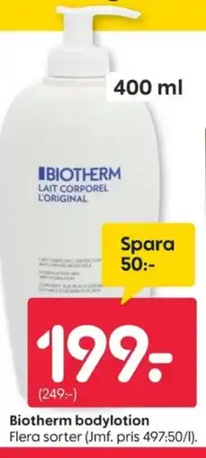 Rusta Biotherm bodylotion erbjuda