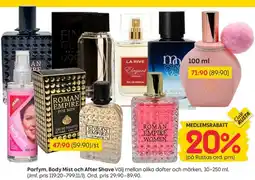 Rusta Parfym, Body Mist och After Shave erbjuda