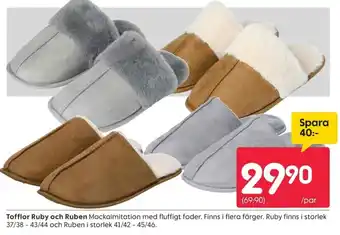 Rusta Tofflor Ruby och Ruben erbjuda