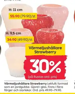 Rusta Värmeljushållare Strawberry erbjuda