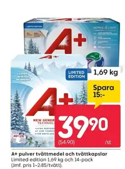 Rusta A+ pulver tvättmedel och tvättkapslar erbjuda