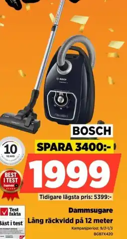 Power BOSCH Dammsugare BGB7X420 erbjuda