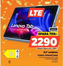 Power Lenovo 10,1" surfplatta ZAEJO171SE erbjuda