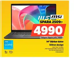 Power MSI 14" Bärbar dator F13MG482NEU erbjuda