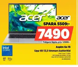 Power ACER Aspire Go 15 NXJRREDOOS erbjuda