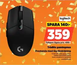 Power Logitech Trådlös gamingmus LOG910005283 erbjuda